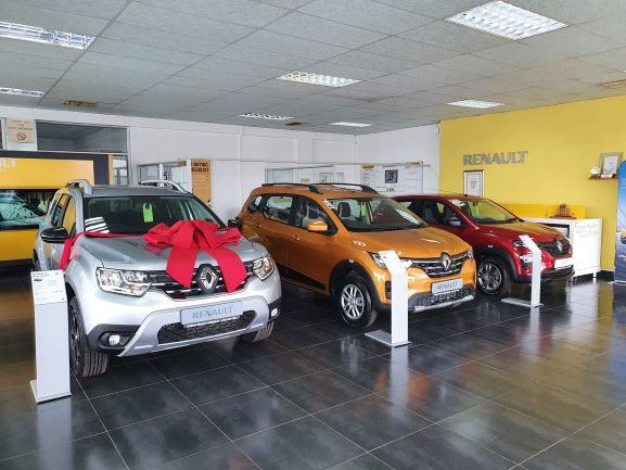 On the showroom floor on the Renault side of the business.