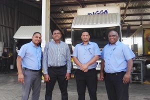 Hino Pietermaritzburg’s winning managers: Pretesh Singh, dealer principal; Veeren Sankar, service manager; Nathaniel Balliram, parts manager; Kevin Naicker, sales manager