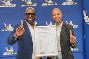 Michelin Tyre Company SA Managing Director Marcus Baffoe Bonnie and Nokonwaba Ngxabazi Chief Administrative Officer at Michelin