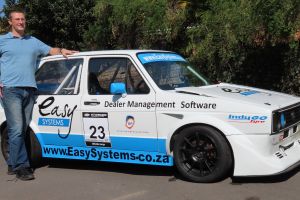 Tim Kinsey with his Class C Volkswagen Golf